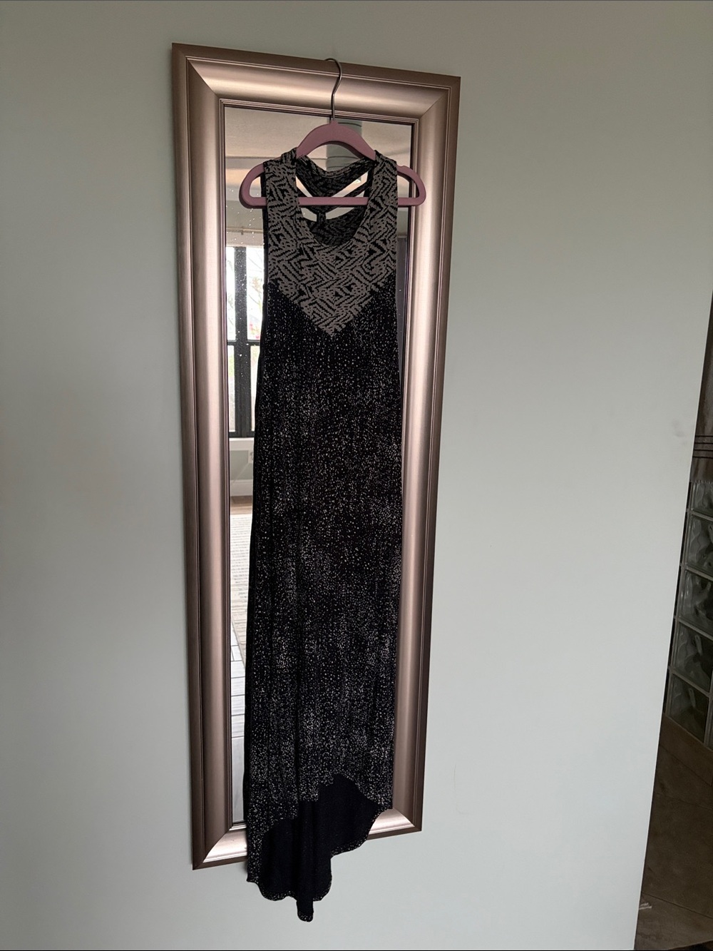 RVCA Black Gray High-Low Dress